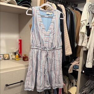 Vineyard Vines Blue and Red Striped Mini Dress